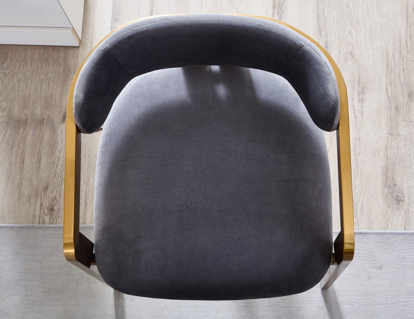 Amelia Brass & Velvet Dining Chair - dining chair Brass BUBULAND HOME