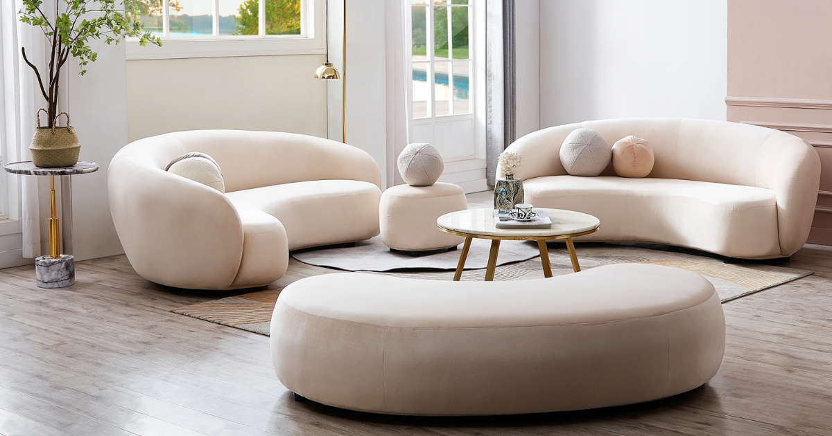 How To Style a Curved Sofa Lounge?
