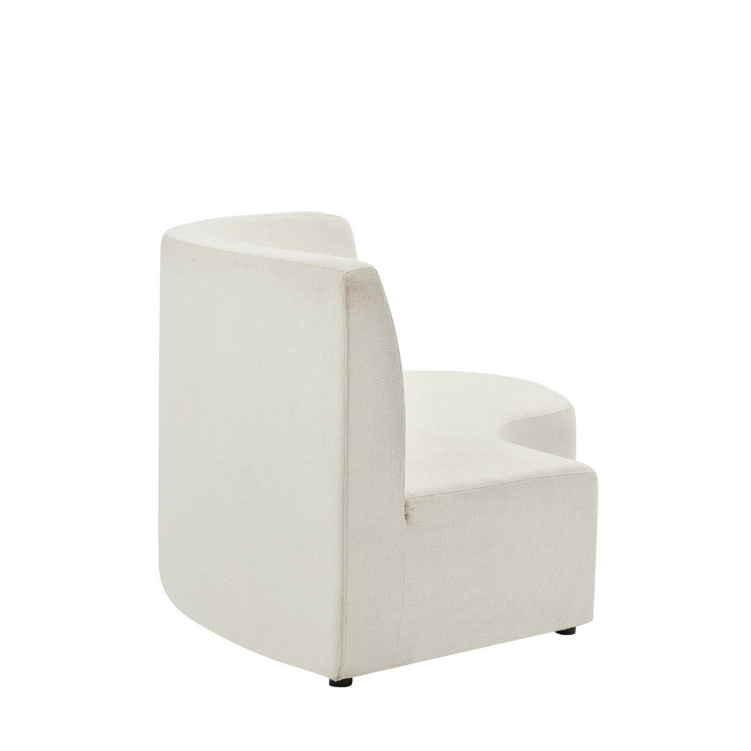 Celine Curve Modular Sofa - Natural White Premium Fabric