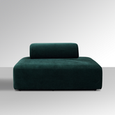 Flex Rectangular Chaise Lounge - Green in Grey Background