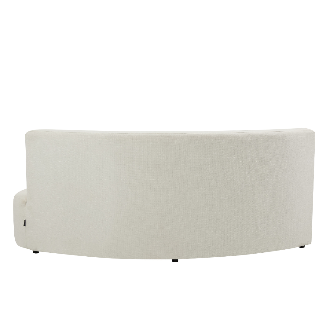 Celine Curve Modular Sofa - Natural White Premium Fabric