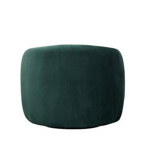 Cuddo Swivel Armchair - Green Velvet in White Background