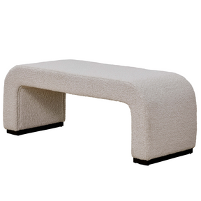 Arch Bench Ottoman  - Premium Ivory Boucle 60cm/120cm/155cm/180cm - BUBULAND HOME