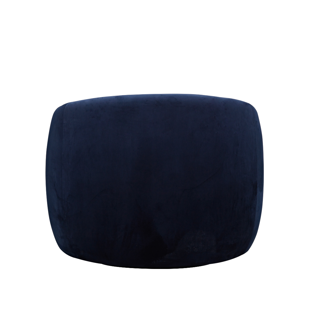 Cuddo Swivel Armchair - Navy Blue in White Background