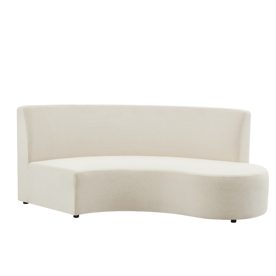 Celine Curve Modular Sofa - Natural White Premium Fabric