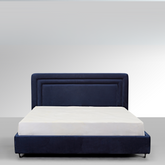Space Bed - Navy Blue Velvet