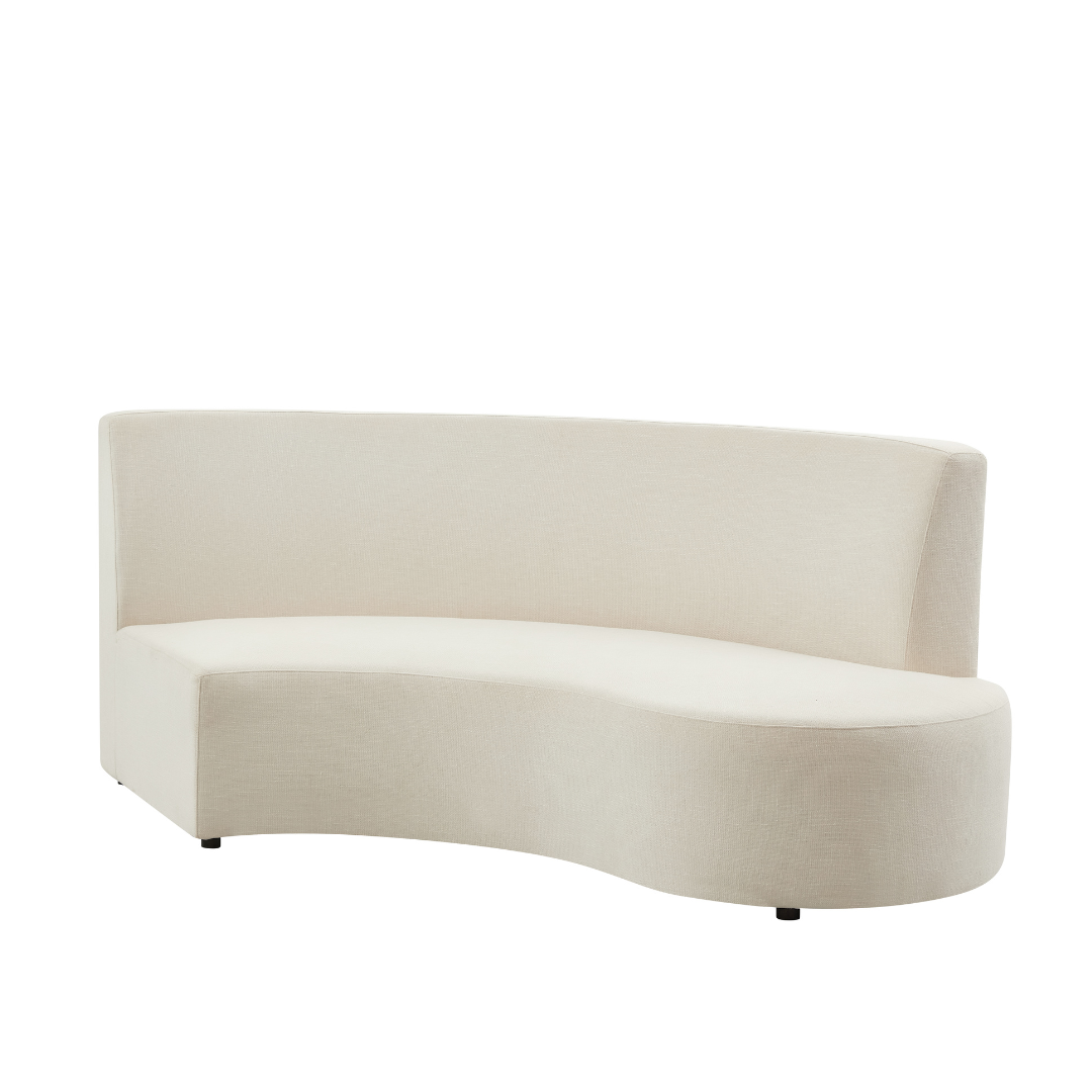 Celine Curve Modular Sofa - Natural White Premium Fabric