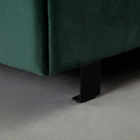 Paddington Vertical Panelled Bed - Green Velvet
