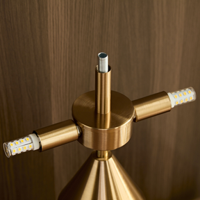 Echo Brass Gold Table Lamp Detail