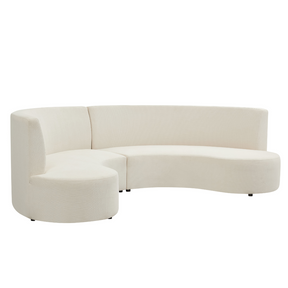 Celine Curve Modular Sofa - Natural White Premium Fabric