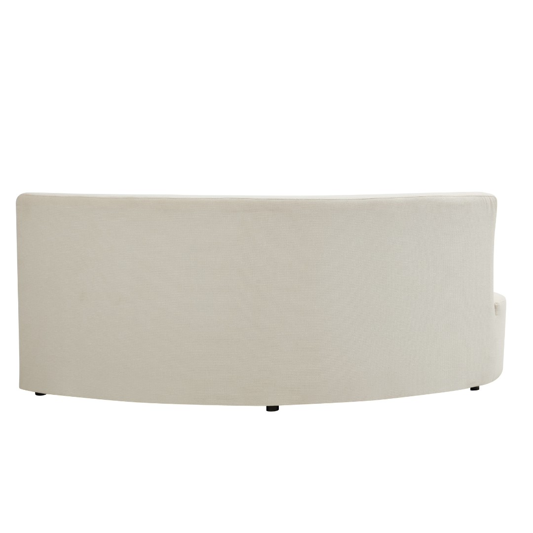 Celine Curve Modular Sofa - Natural White Premium Fabric