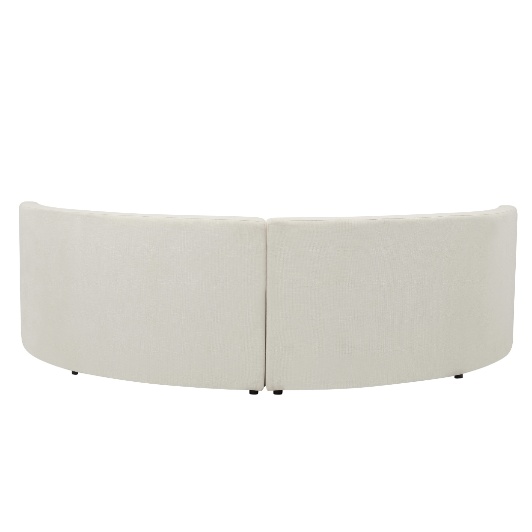 Celine Curve Modular Sofa - Natural White Premium Fabric