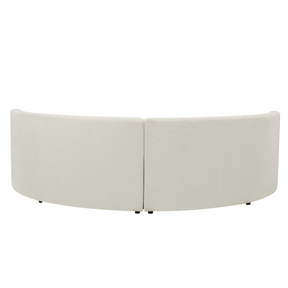 Celine Curve Modular Sofa - Natural White Premium Fabric