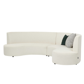 Celine Curve Modular Sofa - Natural White Premium Fabric