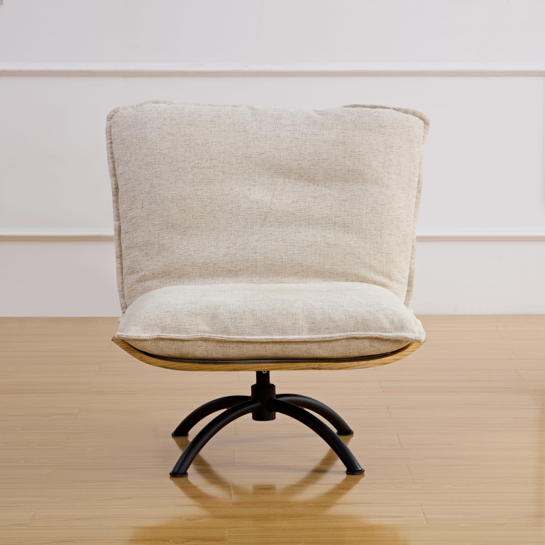 Serenity Swivel Chair on Front View in Timber Floor Room