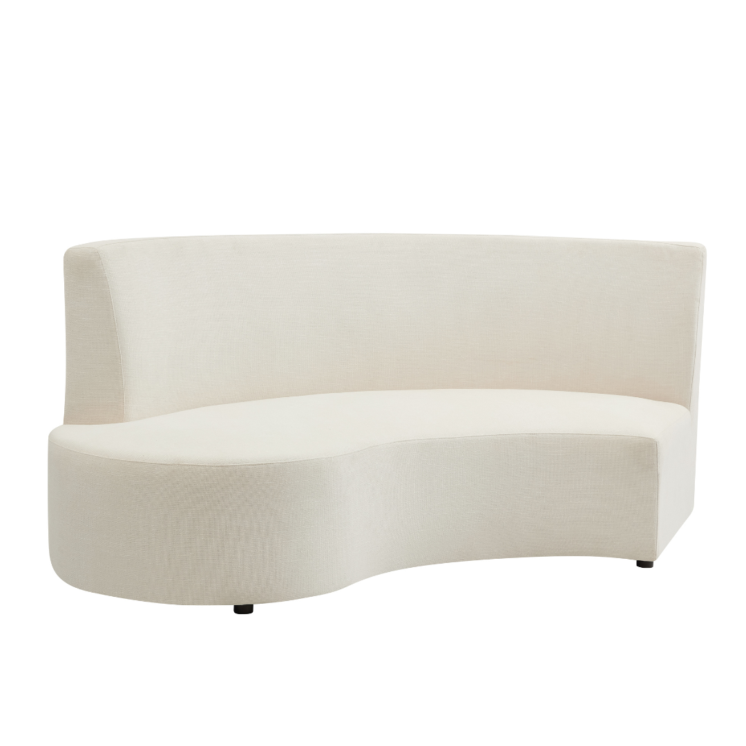 Celine Curve Modular Sofa - Natural White Premium Fabric
