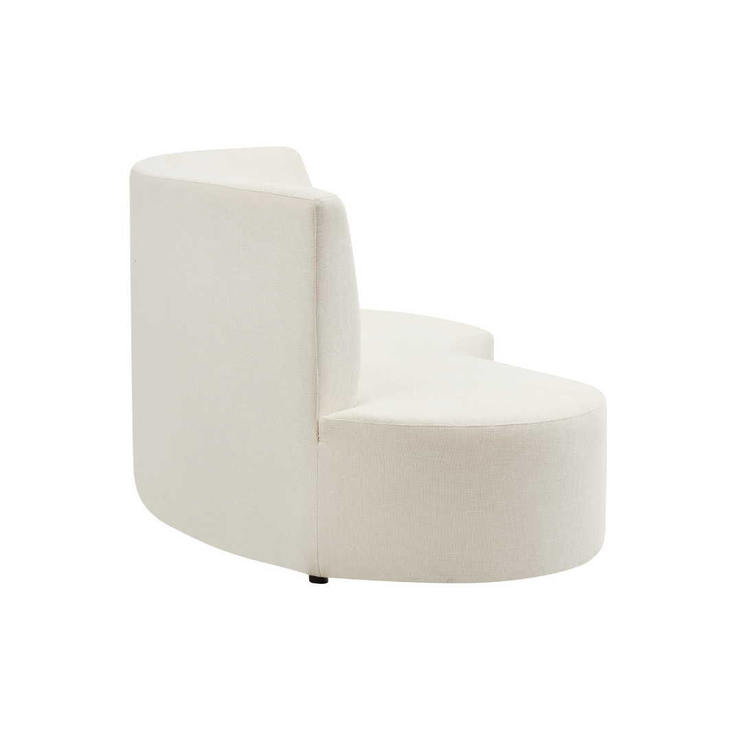 Celine Curve Modular Sofa - Natural White Premium Fabric