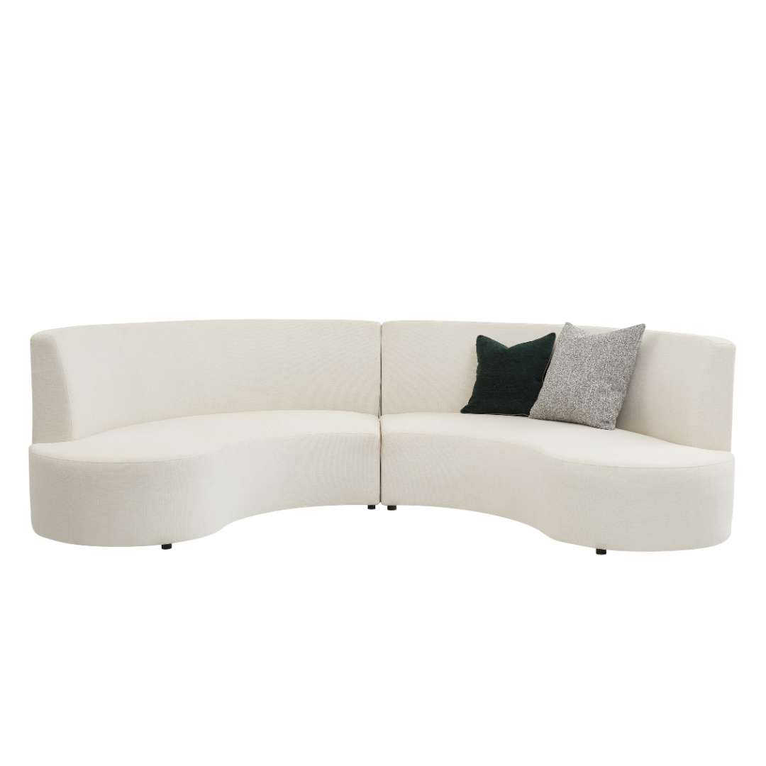 Celine Curve Modular Sofa - Natural White Premium Fabric