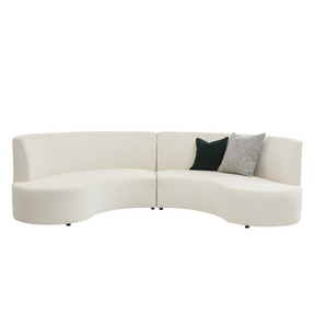 Celine Curve Modular Sofa - Natural White Premium Fabric