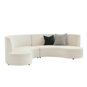 Celine Curve Modular Sofa - Natural White Premium Fabric