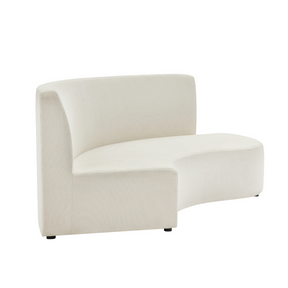 Celine Curve Modular Sofa - Natural White Premium Fabric