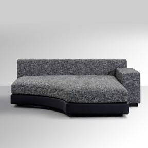 Moon Semi Circle Modular Sofa - Dual Colours Black/White in Grey Background