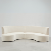 Celine Curve Modular Sofa - Natural White Premium Fabric