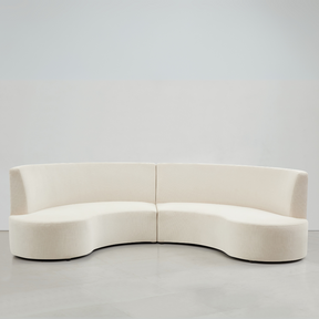 Celine Curve Modular Sofa - Natural White Premium Fabric