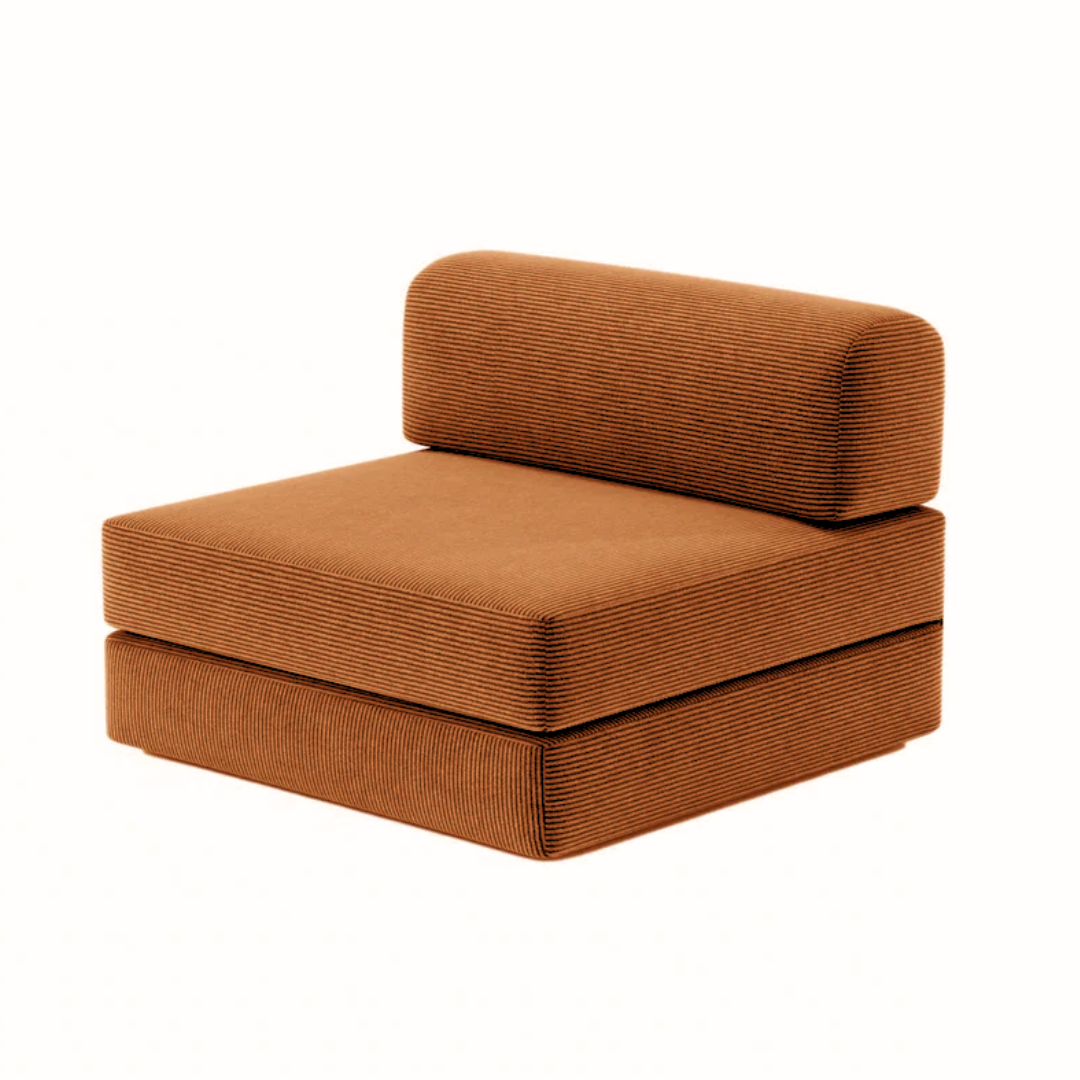 Belle Single Armless Seat - Corduroy