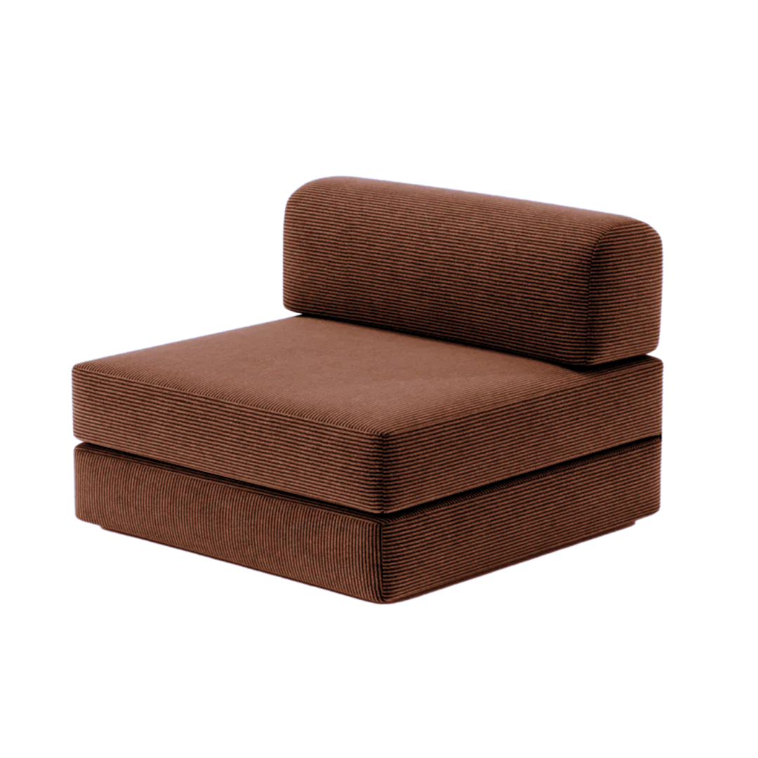 Belle Single Armless Seat - Corduroy