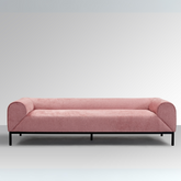 Palm Rolled 3 Seater Sofa - Premium Pink
