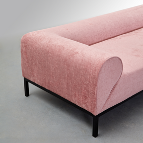 Palm Rolled 2 Seater Sofa - Premium Pink