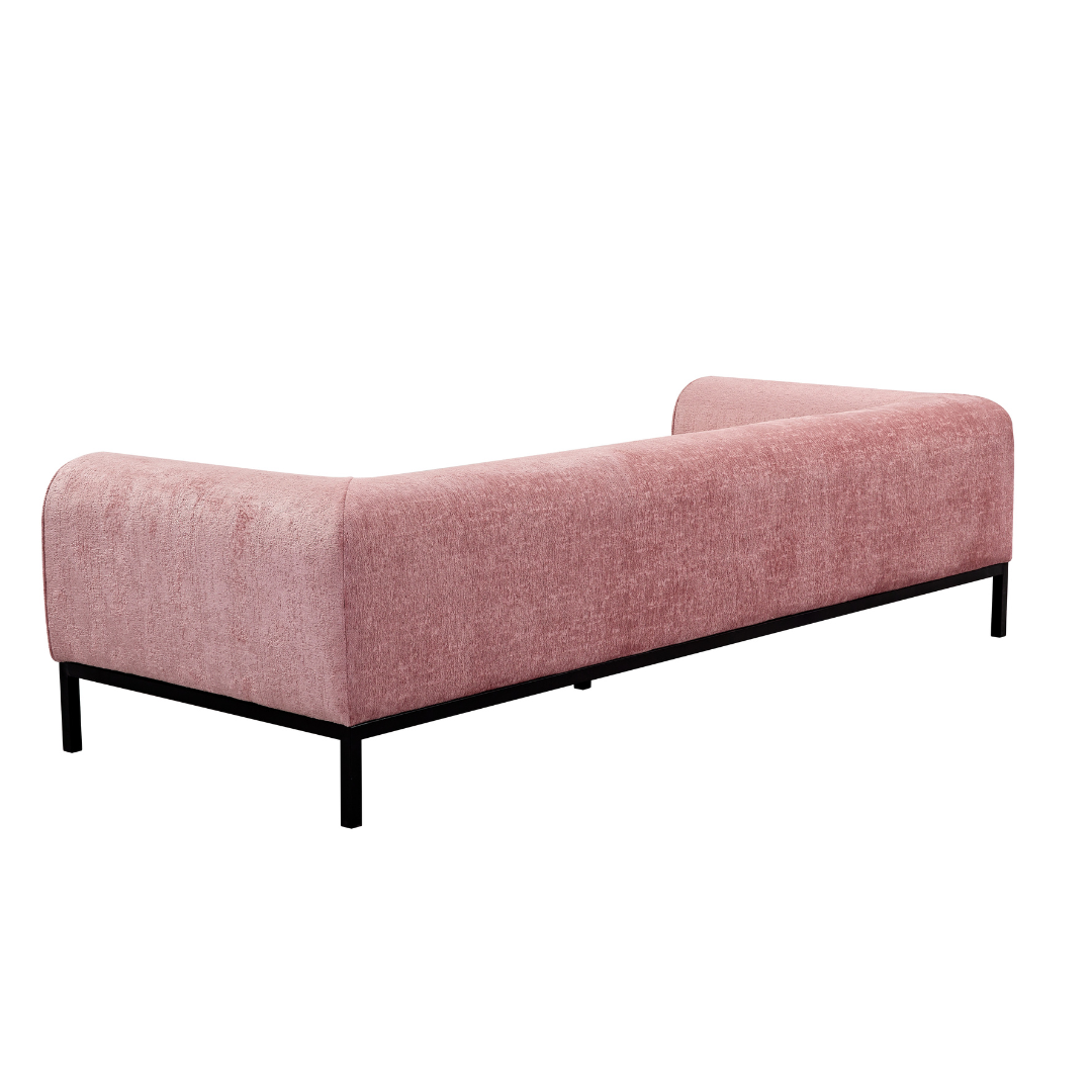 Palm Rolled 3 Seater Sofa - Premium Pink