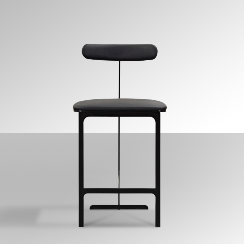 Theater Barstool - Black in Grey Background