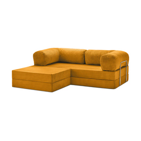 Belle Ottoman - Burnt Orange Corduroy