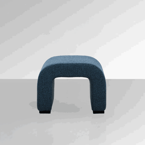 Arch Bench Ottoman - Premium Blue Boucle 60cm/120cm/155cm/180cm - ottoman Small: 60cm W x 45cm D x 45cm H / Premium Blue Boucle BUBULAND HOME