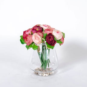 Artificial Camellia Bouquet - Floral Red BUBULAND HOME