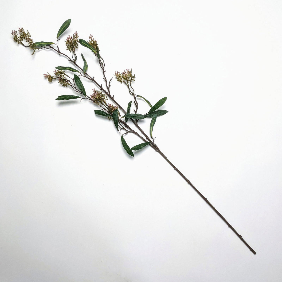 Artificial Gum Stem Long Leaves - Purple - BUBULAND HOME