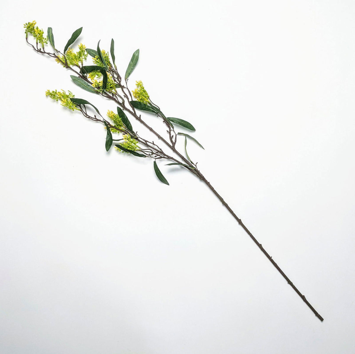 Artificial Gum Stem Long Leaves - Yellow - BUBULAND HOME