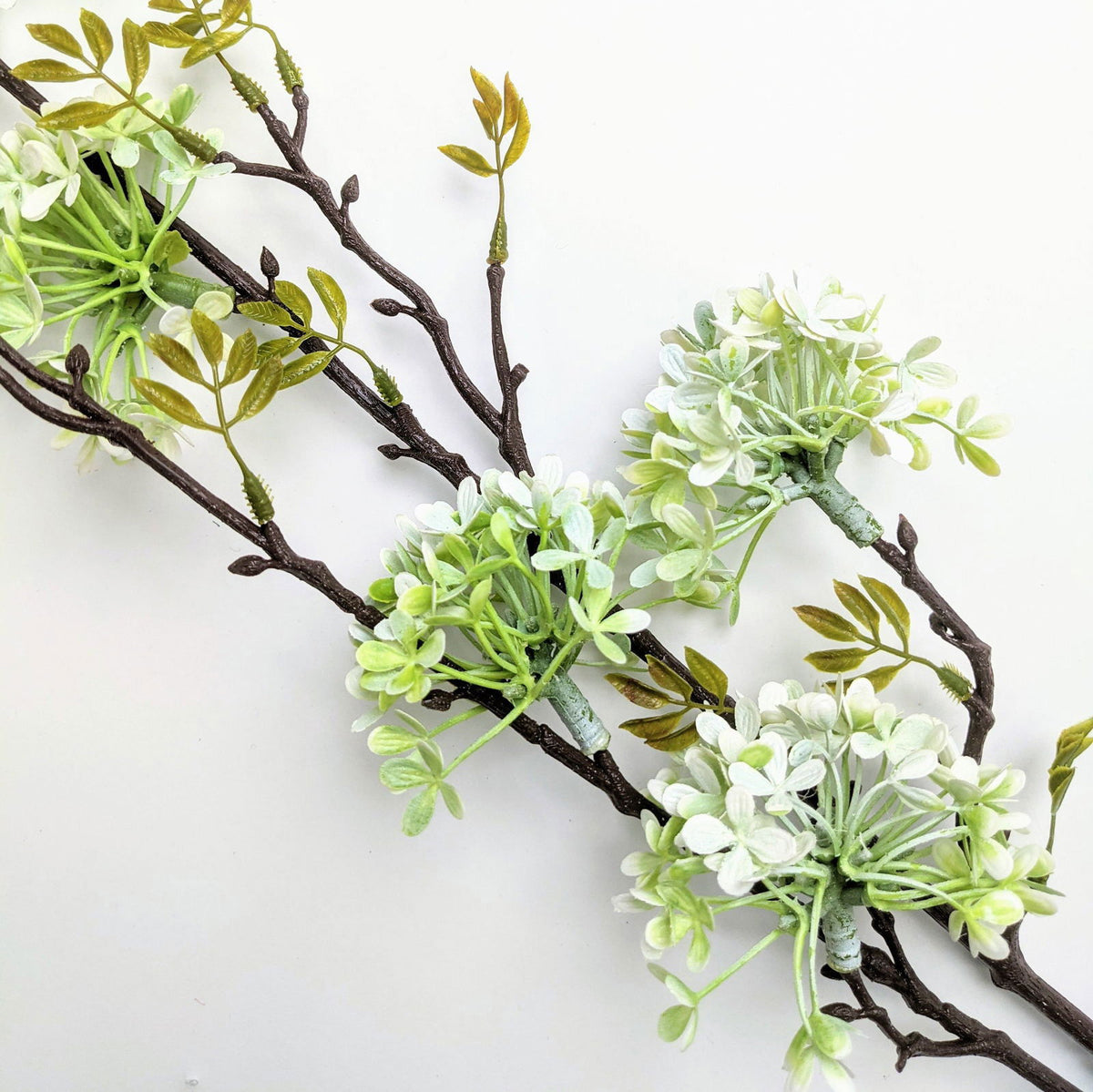 Artificial Long Branch Stem - Silver - BUBULAND HOME