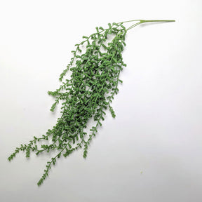Artificial Long String of Pearls Hanging Plant - Green - Floral Default Title BUBULAND HOME