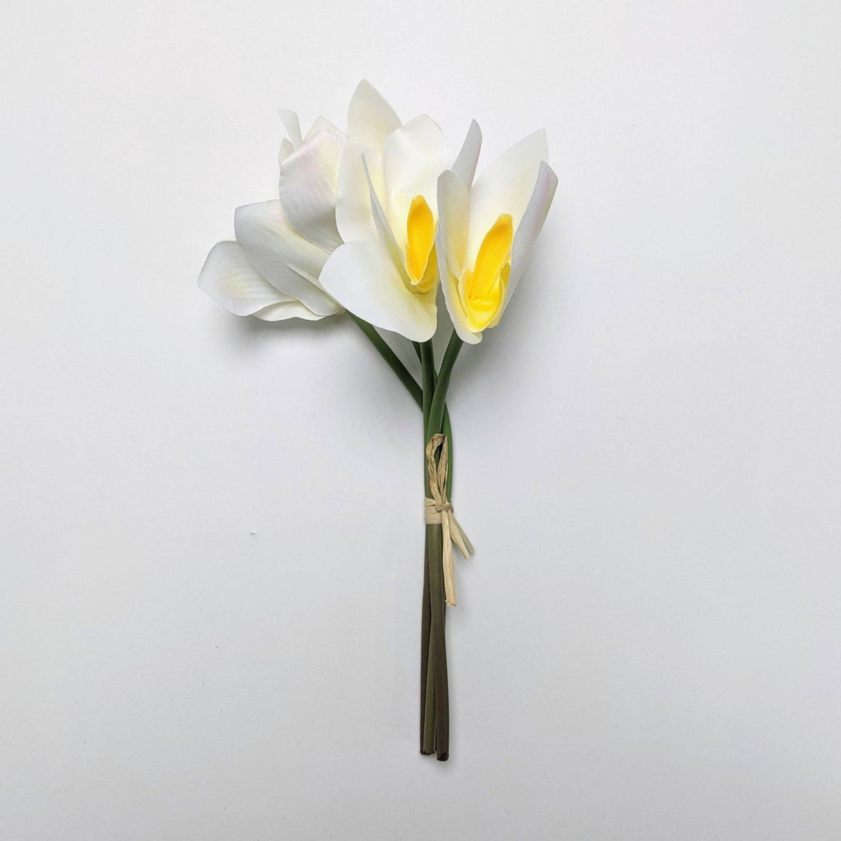 Artificial Orchid Bouquet - White - BUBULAND HOME