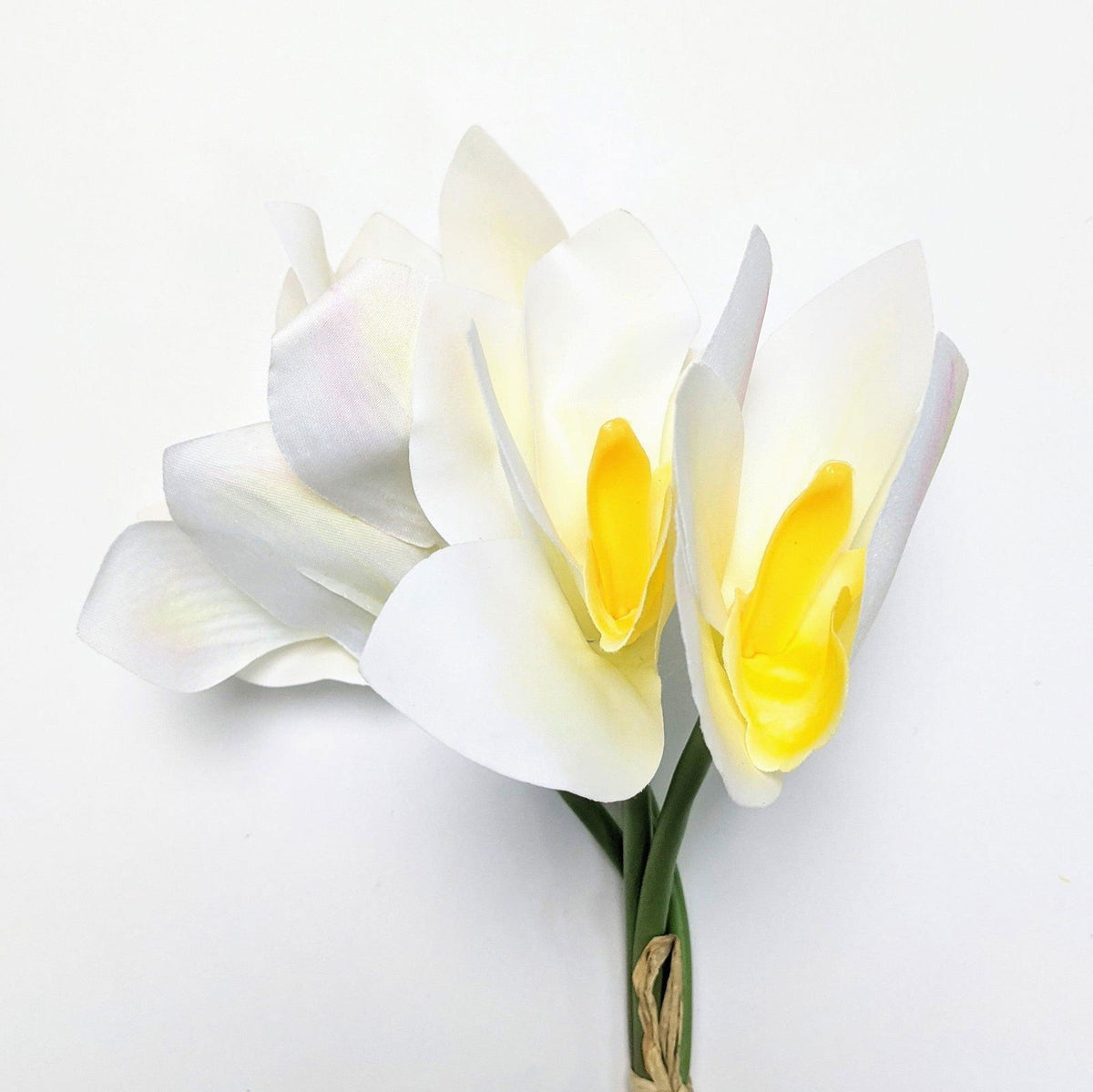 Artificial Orchid Bouquet - White - BUBULAND HOME