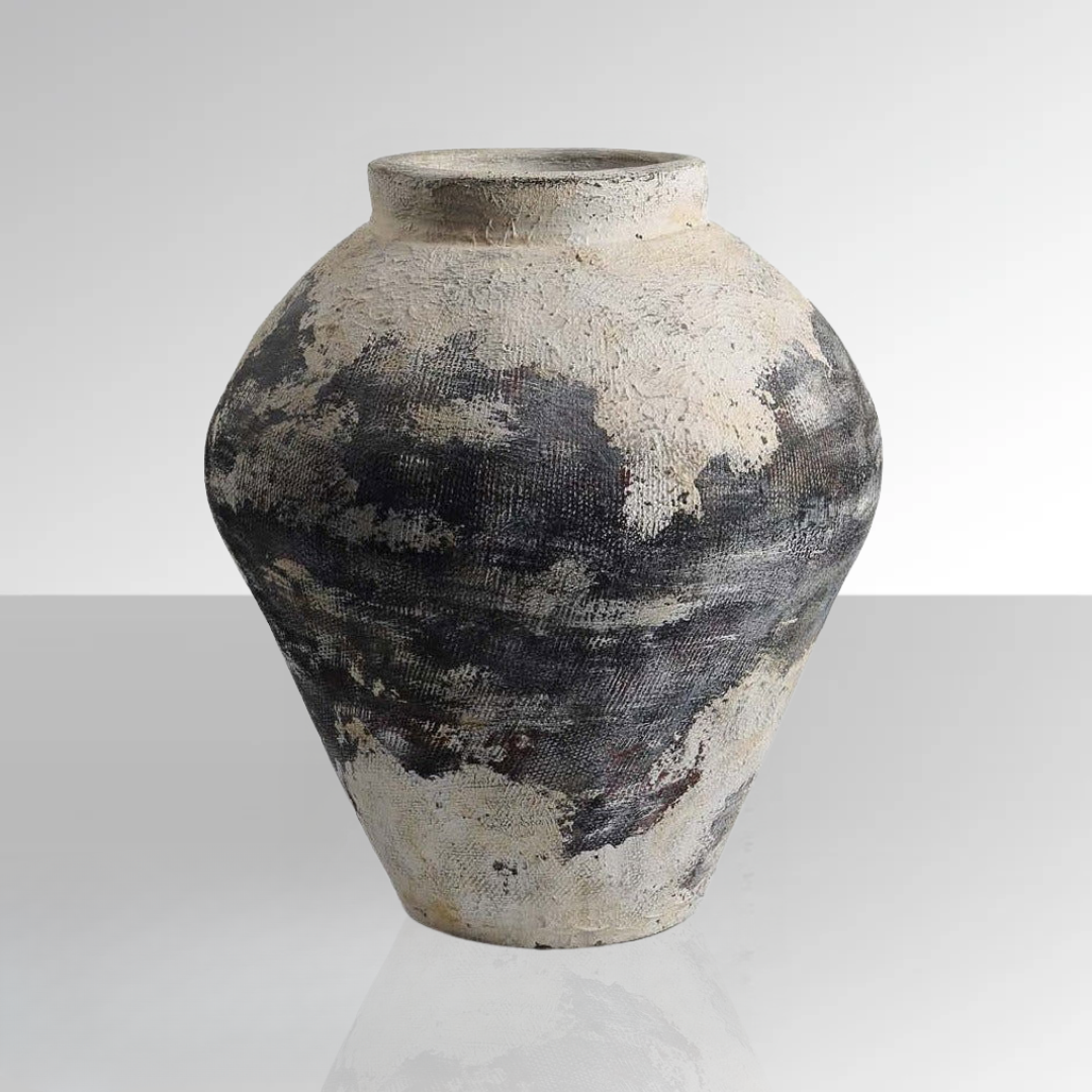 Ash Rustic Ceramic Floor Vase BUBULAND HOME
