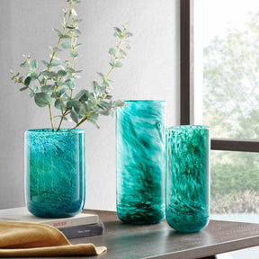 Aurora Green Glass Vases BUBULAND HOME