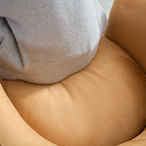 Barry Swivel Armchair with Pinched Plate - Caramel Suede - Armchair Caramel Suede BUBULAND HOME