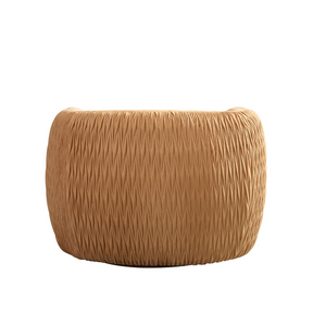 Barry Swivel Armchair with Pinched Plate - Caramel Suede - Armchair Caramel Suede BUBULAND HOME
