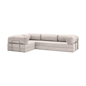 Belle Convertible L-Shaped Modular Sofa Bed - Corduroy BUBULAND HOME
