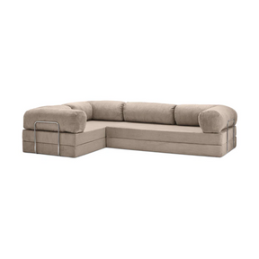 Belle Convertible L-Shaped Modular Sofa Bed - Corduroy BUBULAND HOME