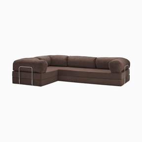 Belle Convertible L-Shaped Modular Sofa Bed - Corduroy BUBULAND HOME